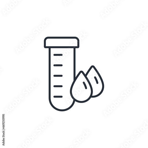 blood sample icon. vector.Editable stroke.linear style sign for use web design,logo.Symbol illustration.