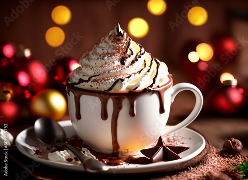 cup of hotchocolate with whipped cream