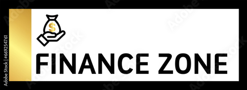 Finance zone stainless and cladding sign banner vector design element 