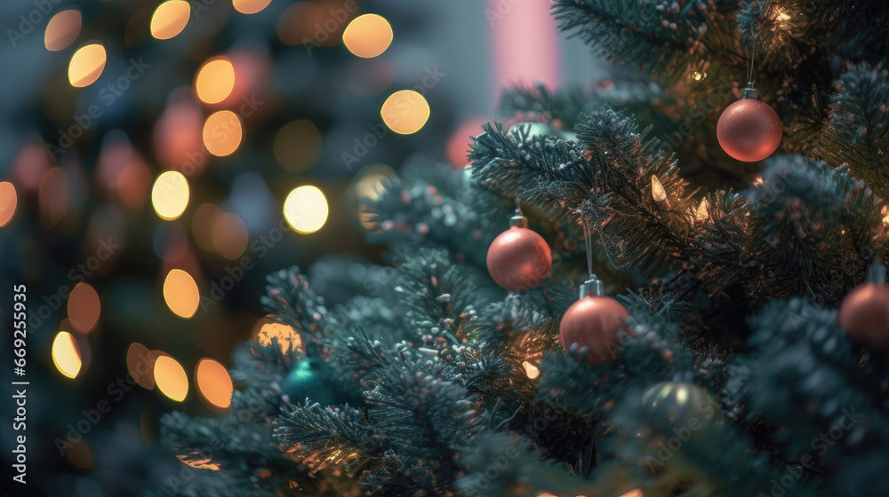 Fototapeta premium Christmas tree background.