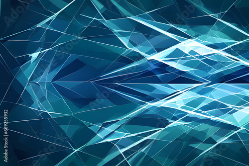 Abstract blue geometric polygon sharp crystal pattern background futuristic technology modern theme
