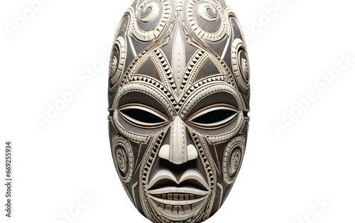 3D Rendering of a Traditional Papua New Guinean's Mask - on a Transparent Background