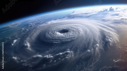 A cyclone seen from outer space