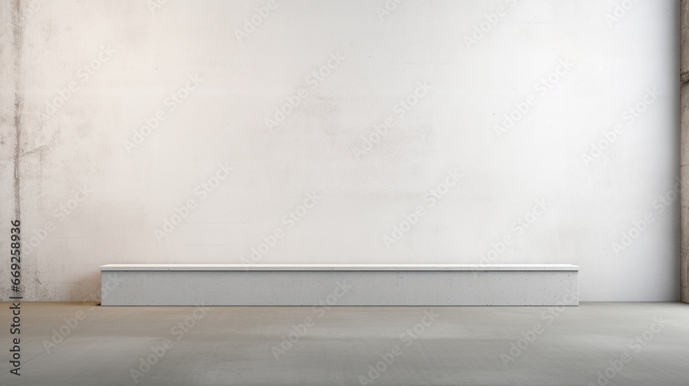 concrete wall with blank banner concrete wall with blank banner
