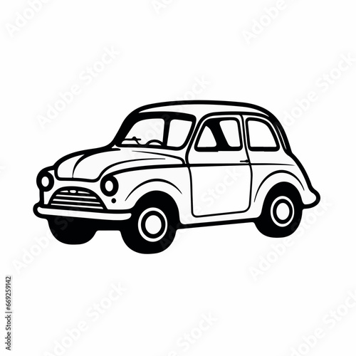 Hatchback in cartoon, doodle style. 2d vector illustration in logo, icon style. AI Generative © Iryna