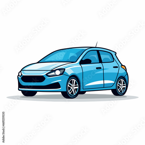 Hatchback in cartoon, doodle style. 2d vector illustration in logo, icon style. AI Generative © Iryna