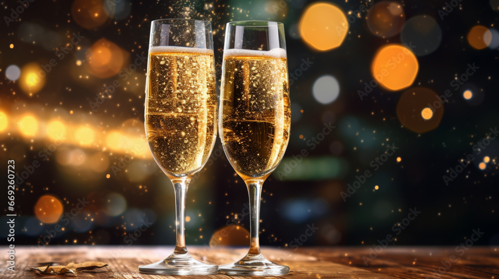 Coupes de champagne, célébration et fête. Ambiance festive, nouvel an, anniversaire. Pour conception et création graphique. Coupes de champagne, célébration et fête. Ambiance festive, nouvel an, anniversaire. Pour conception et création graphique.