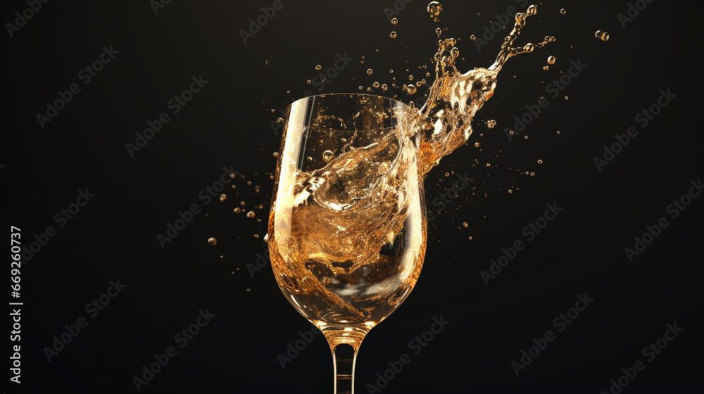 Coupe de champagne, célébration et fête. Ambiance festive, nouvel an, anniversaire. Pour conception et création graphique.