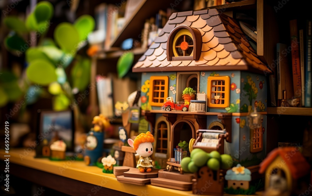 Colorful Dollhouse: A Miniature World of Festive Delights