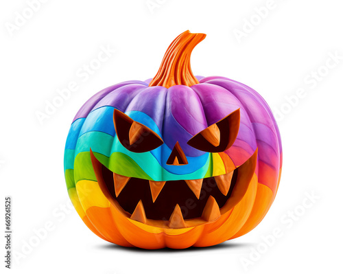 LGBTQ Pride Pumpkin for Halloween photo