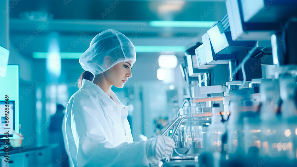 scientist working with a laboratory