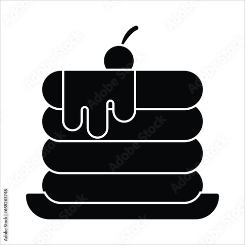 pancake icon vector design template