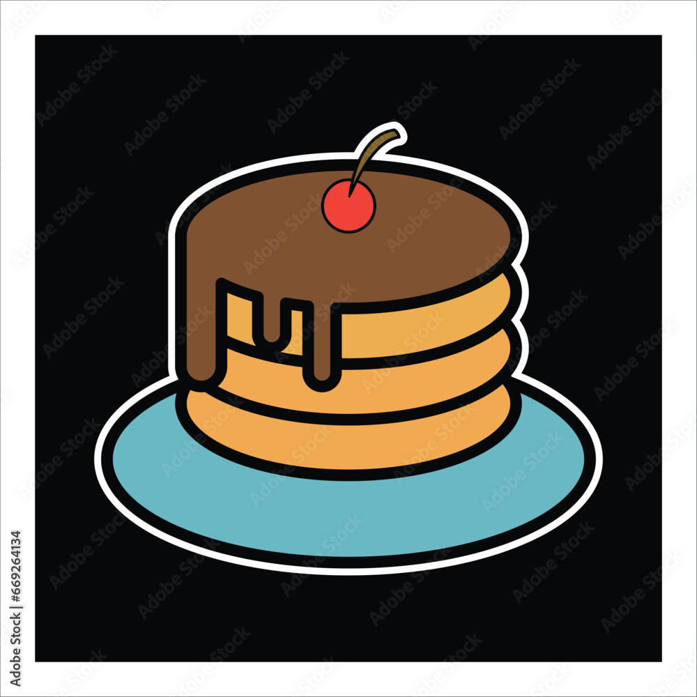 pancake icon vector design template pancake icon vector design template