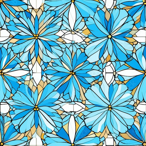 Kaleidoscope of Glass Mosaic Pattern