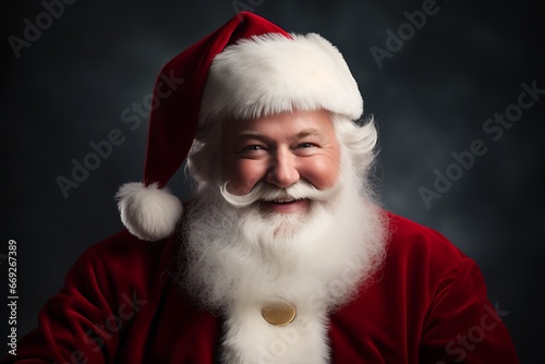 portrait of santa claus with a smile