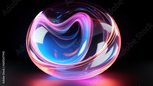 abstract background with glowing sphere