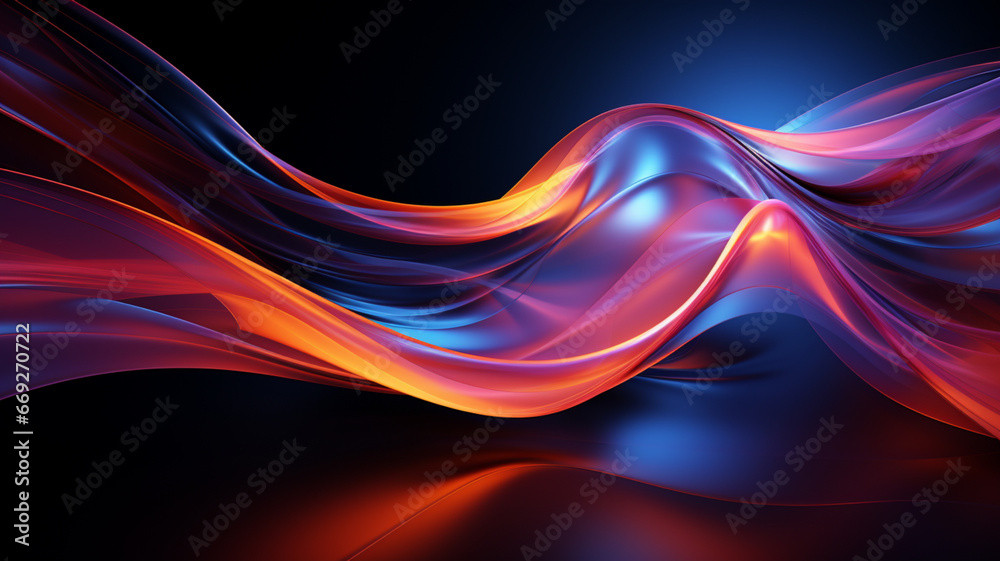 Fototapeta premium abstract background with glowing fractal lines