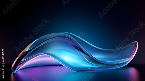 Abstract wavy neon luxury background.