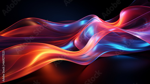 abstract background with glowing fractal lines