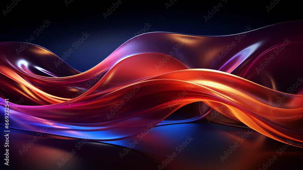 Fototapeta premium abstract background with glowing fractal lines