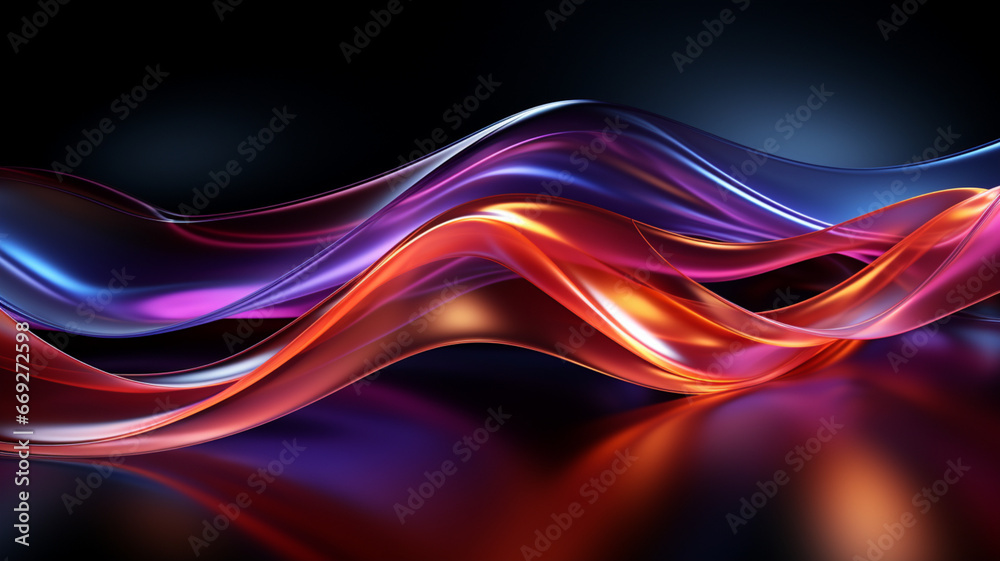 Fototapeta premium abstract background with glowing fractal lines