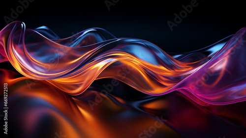 abstract background with glowing fractal lines