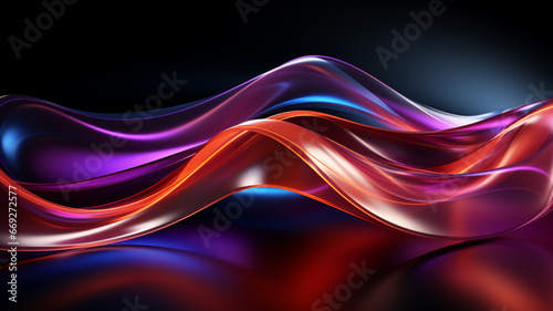 abstract background with glowing fractal lines