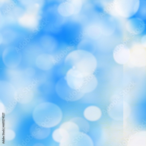 Light blue bokeh square background, Suitable for Ads, Posters, Banners, holidays background, christmas banners, and various graphic design works