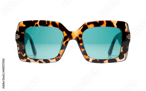 Bold Square Sunglasses with Thick Acetate Frames on a Transparent Background photo