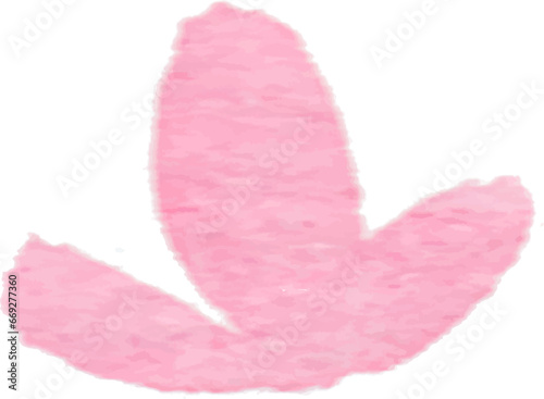 Vector Watercolor painted flower. Hand drawn 8 March holiday design elements isolated on white background.