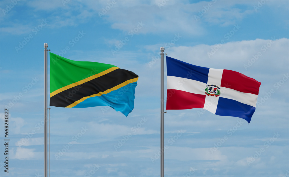 Belgium and Tanzania flags, country relationship concept Belgium and Tanzania flags, country relationship concept