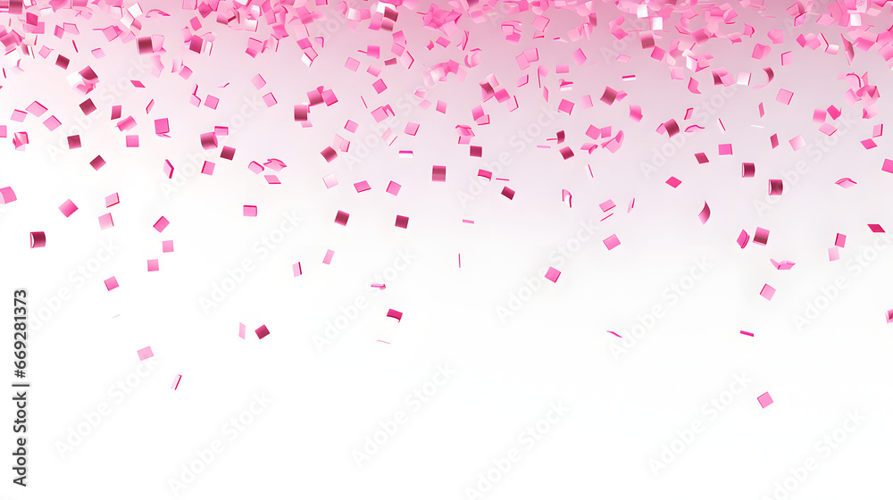 Falling pink Confetti