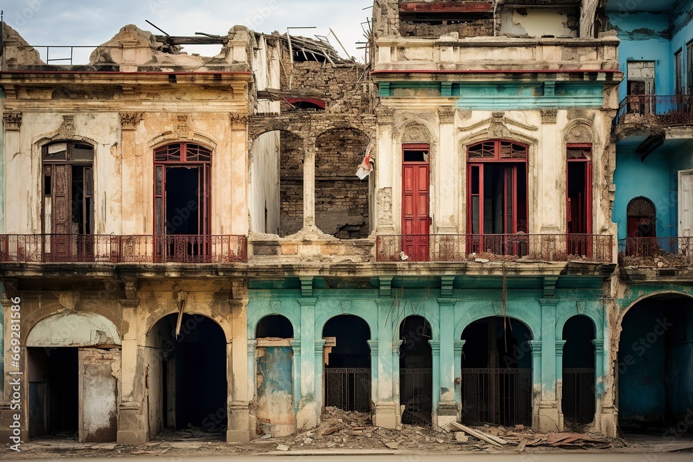 deteriorated building in Old Havana