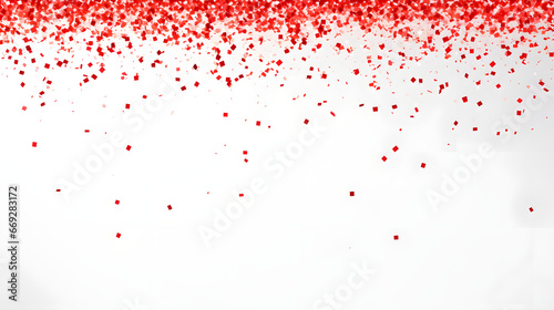  Falling red Confetti
