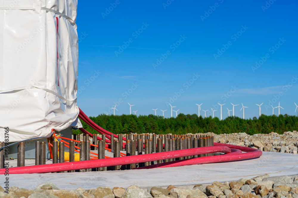 Building Concrete Foundation for Wind Turbine: Developing a Wind Electric Turbine Park - Low CO2 Energetika