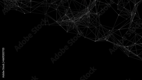 Abstract geometric background. Plexus mesh backdrop illustration.