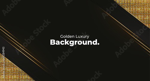 golden luxury background template with geometric shapes design vector illustration