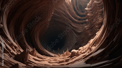 Crystalline structure formations cave helictites illustration picture AI generated art photo