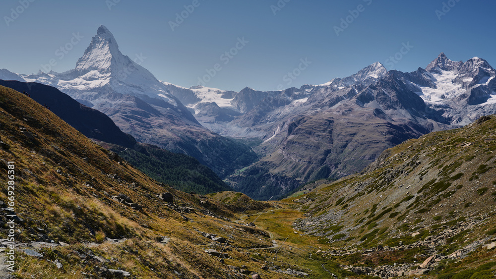 Matterhorn peak in the Swiss Alps