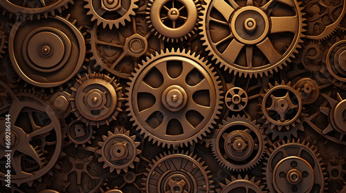 Steampunk Gears and Cogs texture background