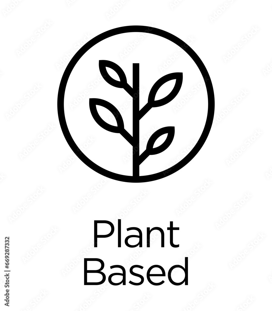 Plant Based line icon l