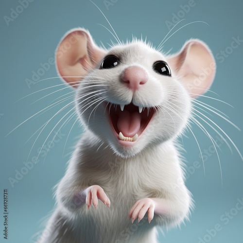 Cute rat animation animal mouse character illustration image AI generated art