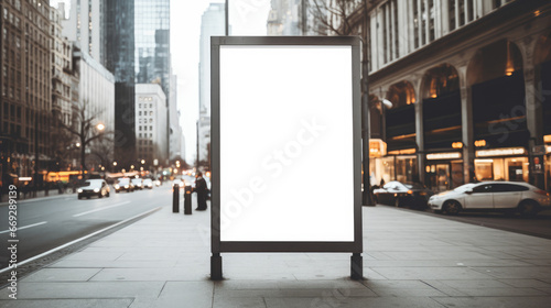 Empty City Poster Mockup with Copy Space