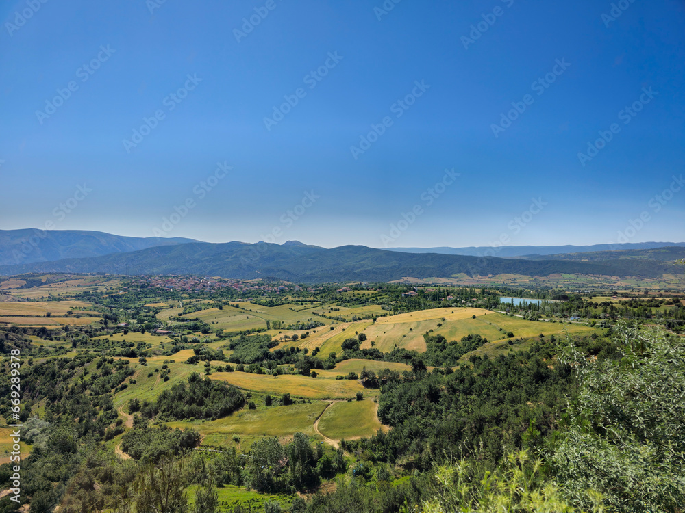 Nature landscape in Çorum province in Turkey.