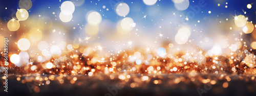 Abstract bokeh background. Christmas and New Year holidays concept. © Slava