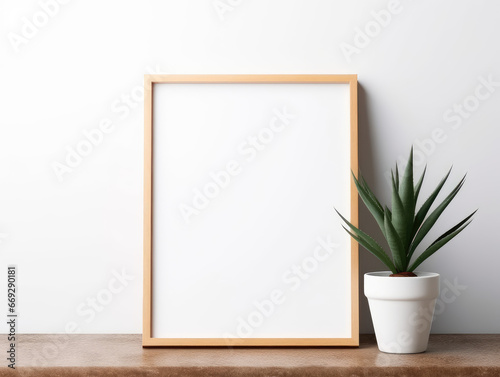 Minimalistic Image Mockup with Copy Space and Black Frame © ImageHeaven