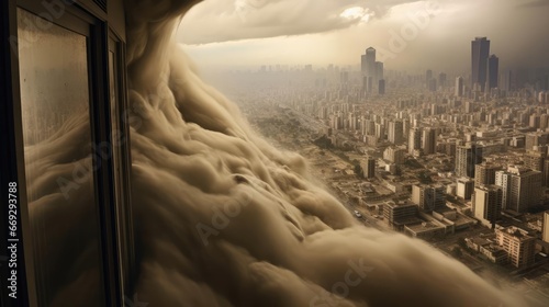 Big sandstorm in the city