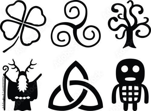 Celtic Irish Symbol Doodles