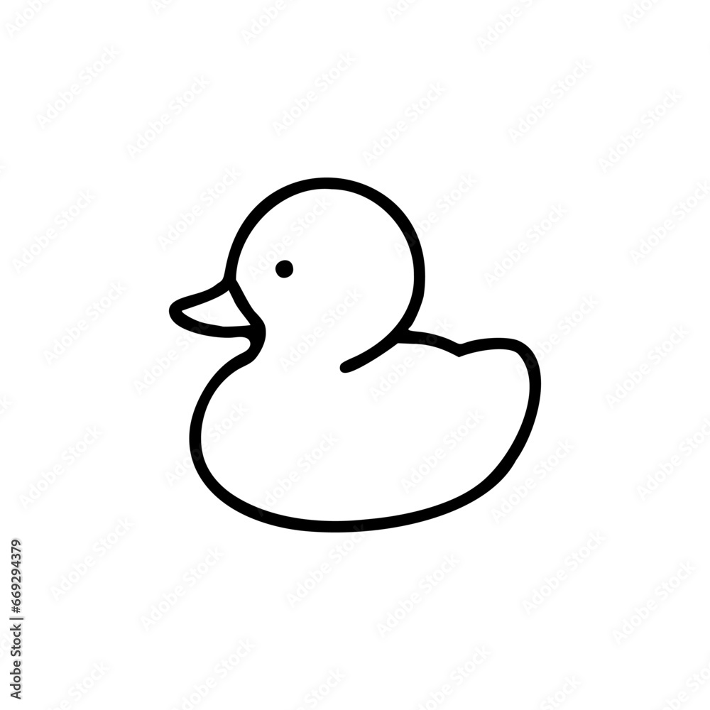 A minimalist line drawing of a classic rubber duck, evoking childhood and bath time fun.
A minimalist line drawing of a classic rubber duck, evoking childhood and bath time fun.