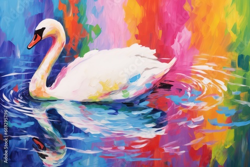 Fototapeta Naklejka Na Ścianę i Meble -  swans in the water